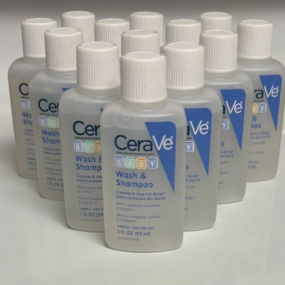 CeraVe Baby Wash & Shampoo Travel Bundle Gentle Tear-Free Sensitive Skin